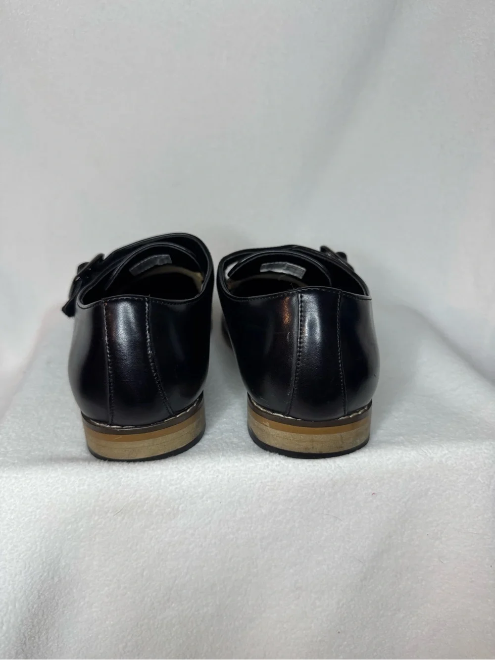 Stacy Adams Black Monk Strap Cap Toe Dress Shoes Men’s 5M Women’s 6.5